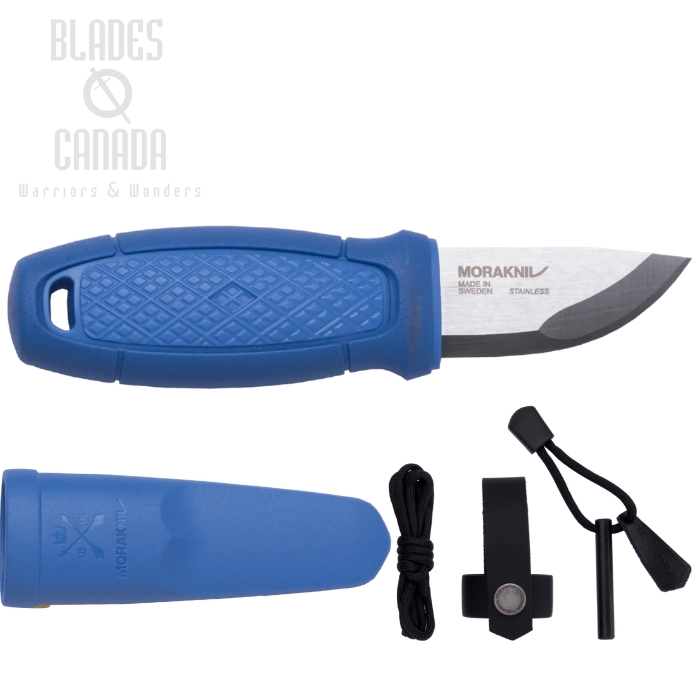 (image for) Morakniv Eldris Mini Fixed Blade Knife with Neck Kit, Stainless, Blue, 12631