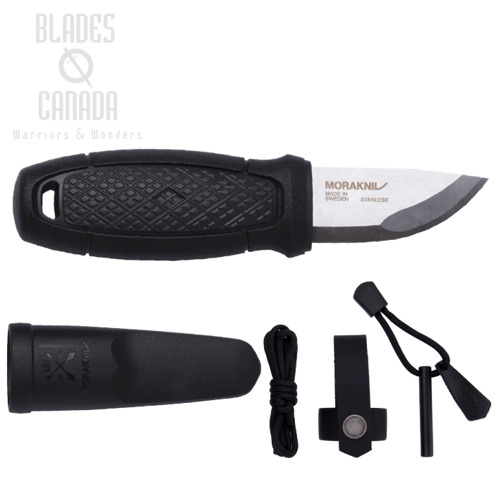 (image for) Morakniv Eldris Fixed Blade Knife with Fire Kit, Stainless, Black, 12629