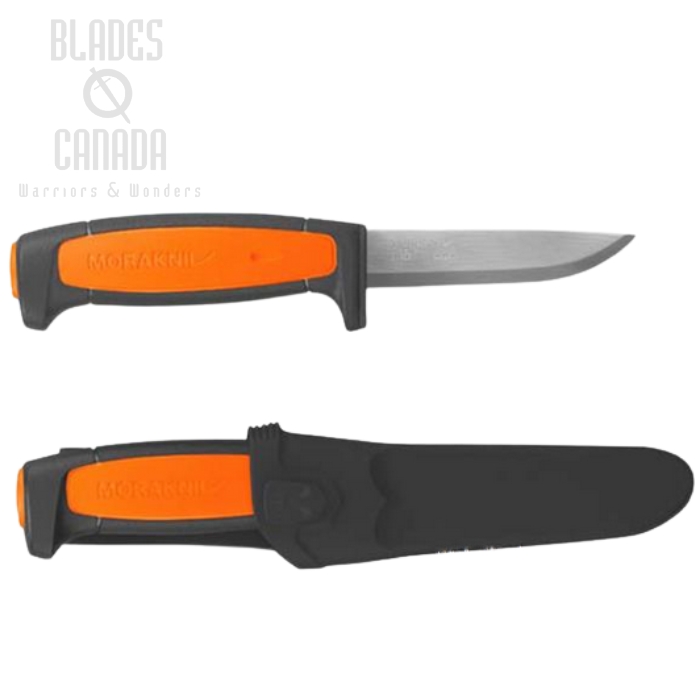 (image for) Morakniv Basic 546 Fixed Blade Knife, Stainless Blade, Black/Orange, 13246