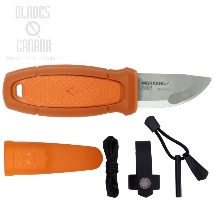 (image for) Mora Eldris Fixed Blade Knife w/Fire Kit, 12C27 Sandvik, Burnt Orange, 13502