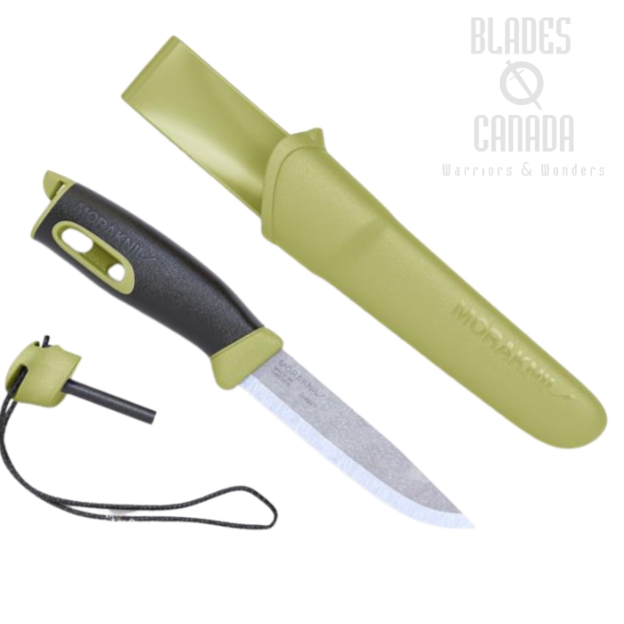 (image for) Morakniv Companion Spark Fixed Blade Knife, Stainless, Green, 13570
