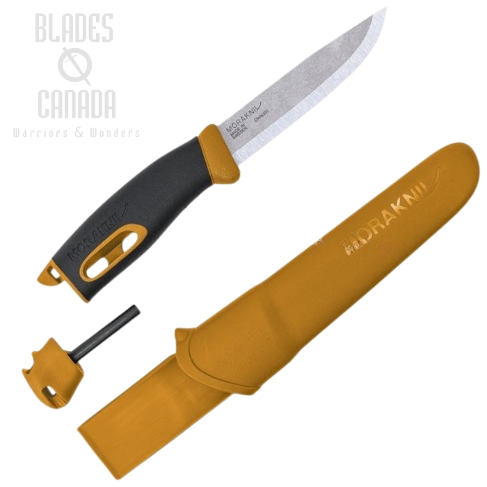 (image for) Morakniv Companion Spark Fixed Blade Knife, Stainless, Yellow, 13573