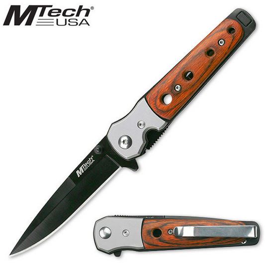 MTech 414 Pakkawood Tactical Folder