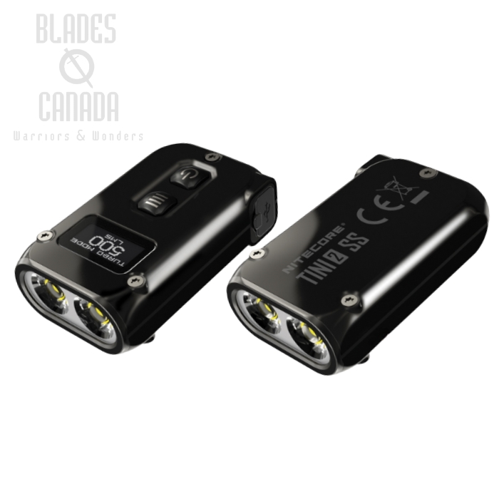 Nitecore TINI 2 Keychain Flashlight, Rechargeable - Stainless Black, 500 Lumens