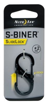 Nite Ize S-Biner- Stainless Steel Clip #2 SideLock - Black