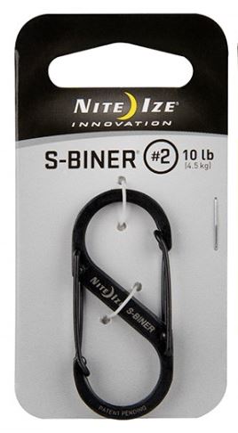 Nite Ize S-Biner - Stainless Steel Clip #2 - Black