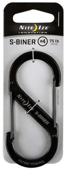 Nite Ize S-Biner - Stainless Steel Clip #4 - Black