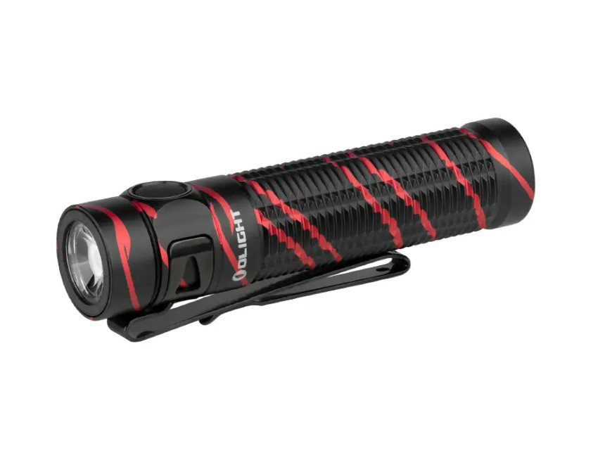 Olight Baton 3 Pro Rechargeable Flashlight, Black Lava, Cool White, 1,500 Lumens