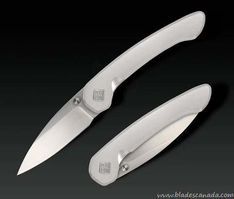Ocaso Seaton Folding Knife, AUS 10A Satin, Steel Silver, 42SLS