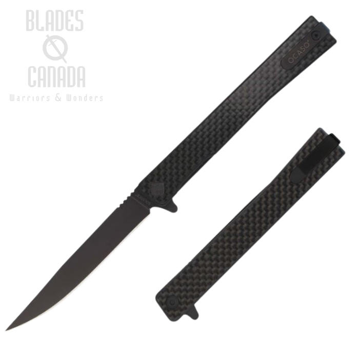 Ocaso The Solstice Flipper Folding Knife, S35VN Black, Carbon Fiber, 10CFB (image for) Ocaso The Solstice Flipper Folding Knife, S35VN Black, Carbon Fiber, 10CFB