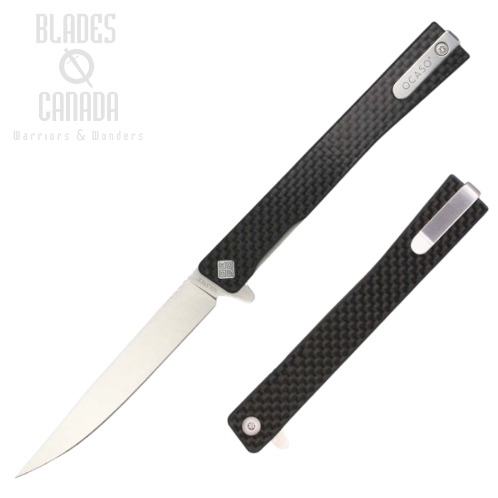 Ocaso The Solstice Flipper Folding Knife, S35VN Satin, Carbon Fiber, 10CFS (image for) Ocaso The Solstice Flipper Folding Knife, S35VN Satin, Carbon Fiber, 10CFS