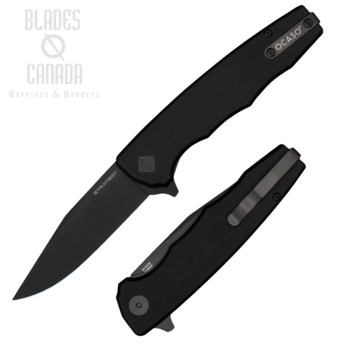 Ocaso The Strategy Flipper Folding Knife, D2 Black, G10 Black, 29BGB (image for) Ocaso The Strategy Flipper Folding Knife, D2 Black, G10 Black, 29BGB