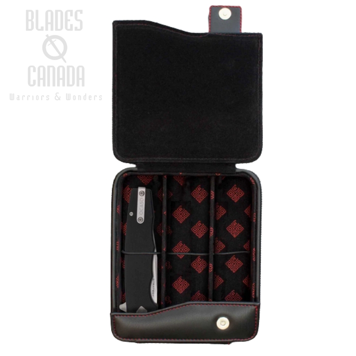 (image for) Ocaso Knife Case, Three Slot, Black Leatherette, 88CST