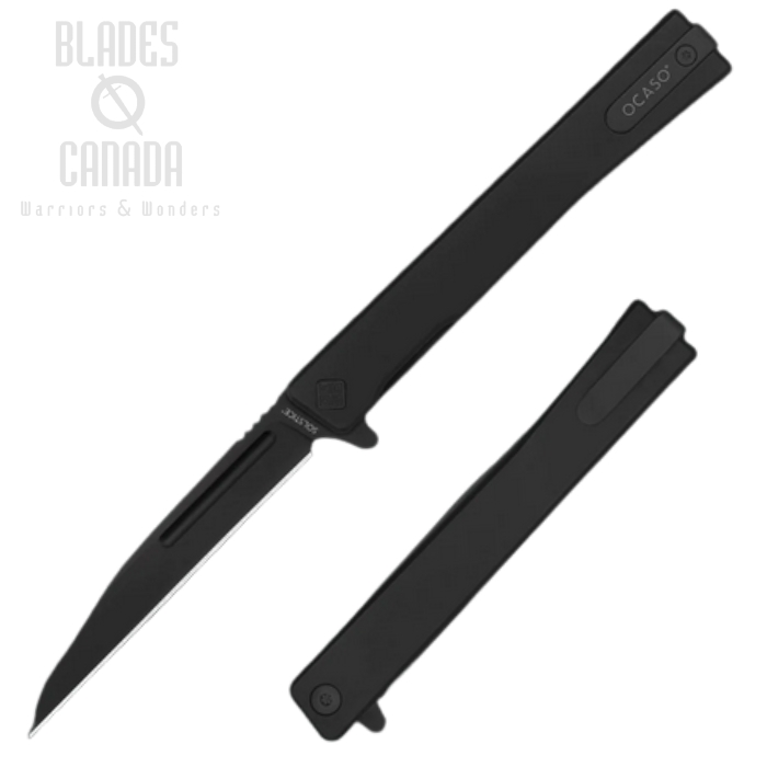 (image for) Ocaso Solstice Flipper Folding Knife, S35VN Black, Titanium Black, 8WTB