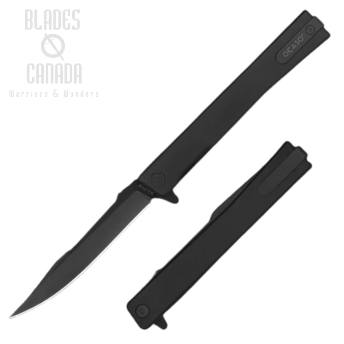 (image for) Ocaso Solstice Flipper Folding Knife, S35VN Harpoon Black, Titanium Black, 9HTB