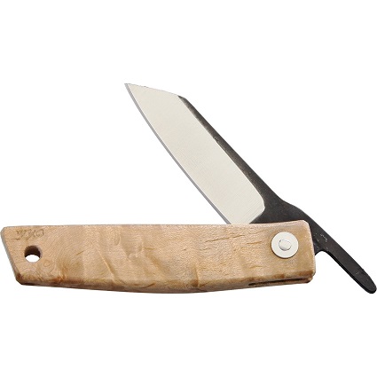 Ohta Japan OFF FK5 Friction Folding Knife, D2 Steel, Maple Wood
