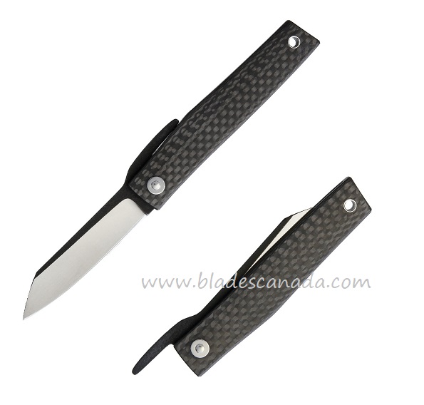 Ohta Japan OFF FK7 Friction Folding Knife, D2 Steel, Carbon Fiber