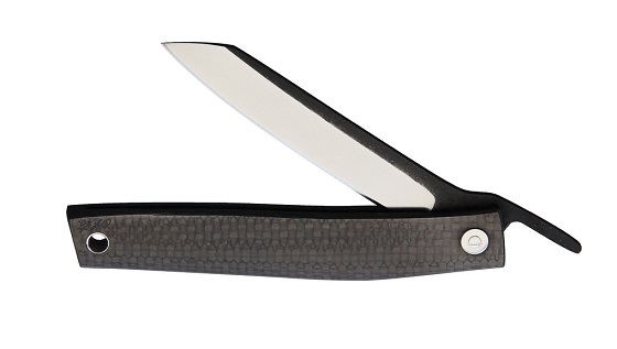 Ohta Japan OFF FK9 Friction Folding Knife, D2 Steel, Carbon Fiber - Click Image to Close