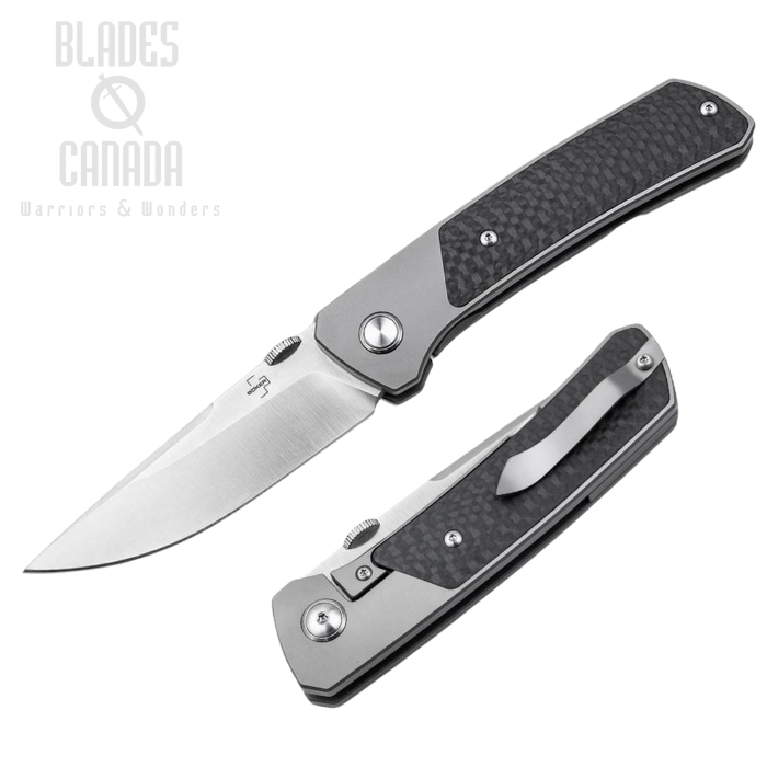 Boker Plus Conductor Framelock Folding Knife, CPM S35VN, Titanium/Carbon Fiber, 01BO514