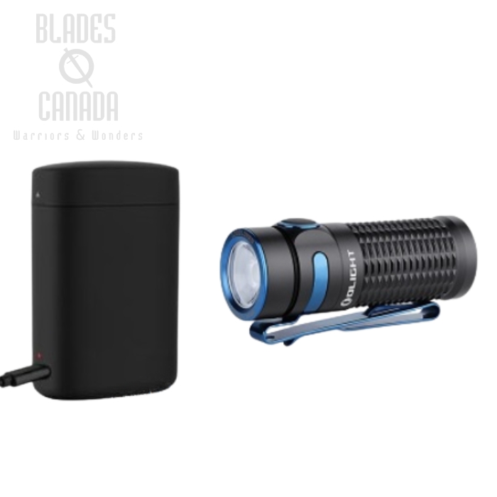 Olight Baton 3 Rechargeable Mini Flashlight, Black Premium Edition - 1200 Lumens