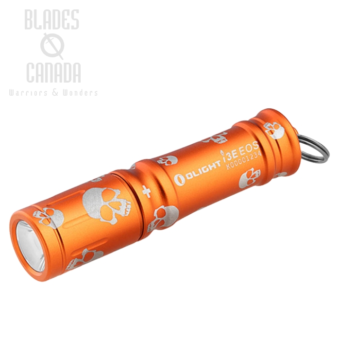 Olight I3E EOS LED Keylight, Orange Skull - 90 Lumens
