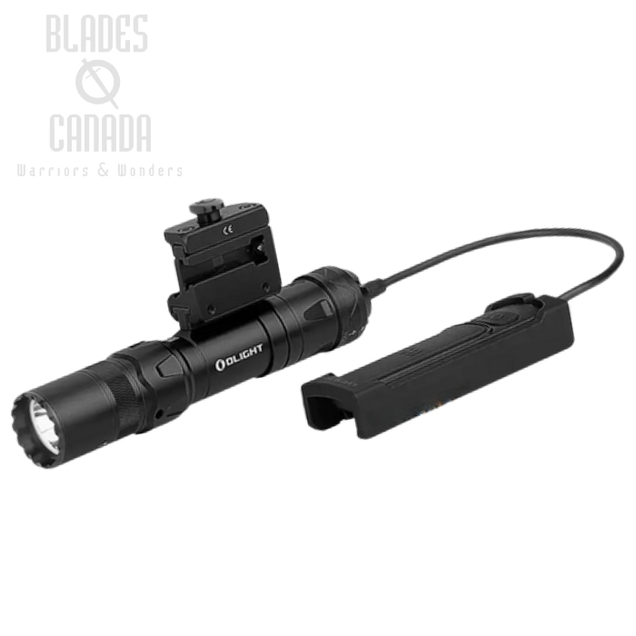 Olight Odin GL Mini Rail Mounted Tactical Flashlight, Black with GL Beam, 1,000 Lumens