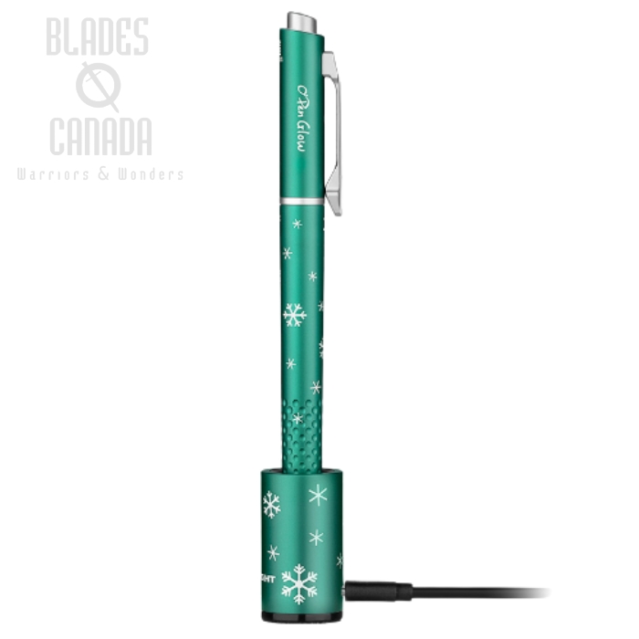 Olight O'Pen Glow Multifunction Pen with Light & Laser Pointer, Snowflake Green