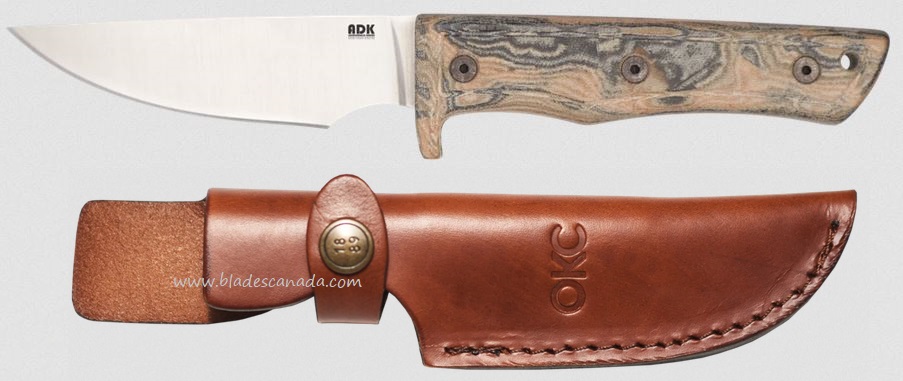 OKC ADK High Peaks Hunter Fixed Blade Knife, Micarta Multicolour, 8178 - Click Image to Close