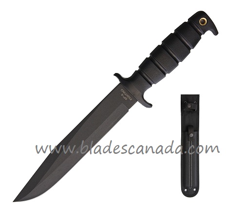 OKC SP-6 Fixed Blade Fighting Knife, 1095 Carbon, Nylon Sheath, 8682 - Click Image to Close