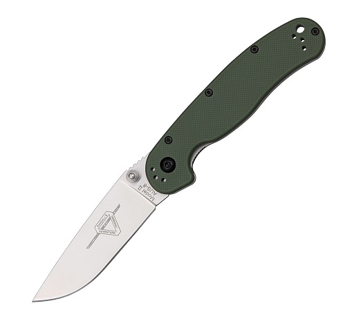 OKC RAT 2 Folding Knife, AUS 8 Plain Edge, OD Green Handle, 8860OD