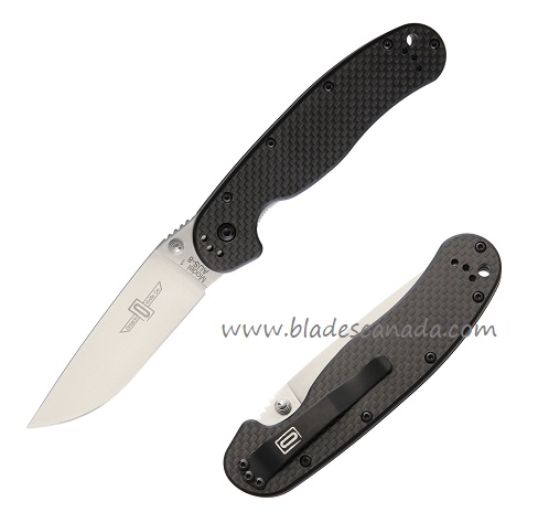 OKC RAT 1 Folding Knife, AUS 8 Satin, Carbon Fiber, 8886CF