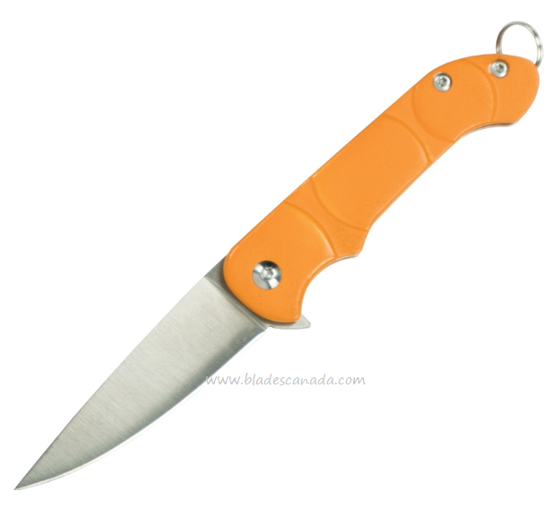 OKC Navigator Flipper Folding Knife, Orange Handle, Keyring, 8900