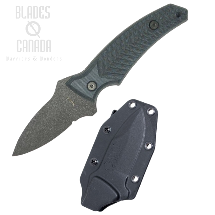 OKC Fortune Series Nona Fixed Blade Knife, G10 Black/Blue, 8743
