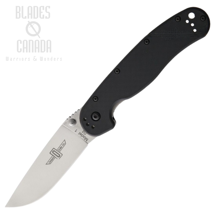 OKC RAT 1 Folding Knife, D2 Plain Edge, Nylon Black, 8867
