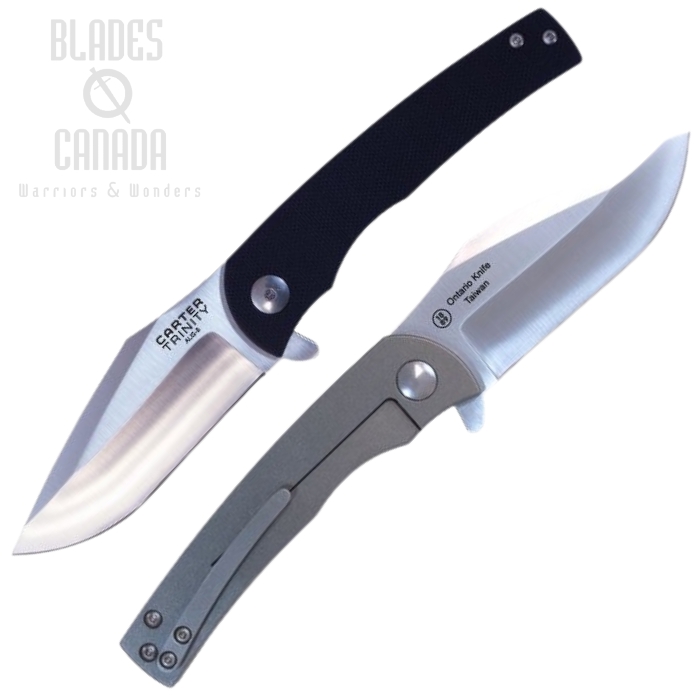 OKC Carter Trinity Framelock Folding Knife, Titanium/G10, 8877