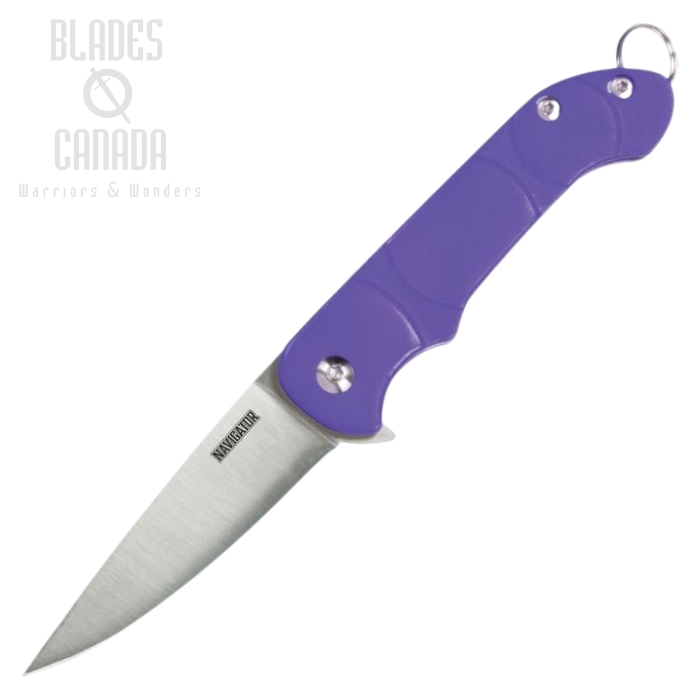 OKC Navigator Flipper Folding Knife, Purple Handle, 8900PUR