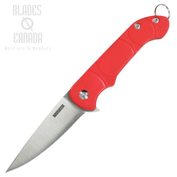 OKC Navigator Flipper Folding Knife, Red Handle, 8900RED
