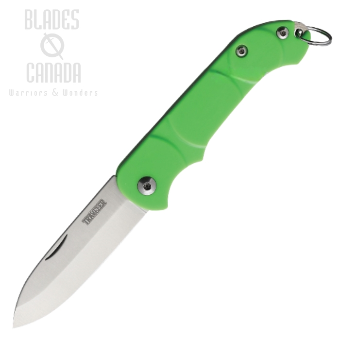 OKC Traveler Slipjoint Folding Knife, Stainless Steel, Green Handle, ON8901GR
