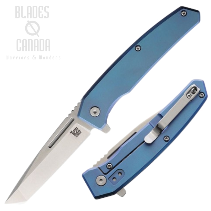 (image for) OKC Ti 22 Ultrablue Folding Knife, AUS 8, Titanium Handle, 9800