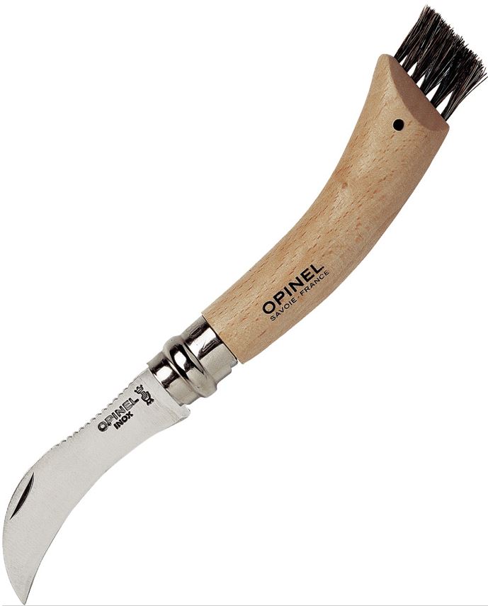 Opinel No.8 Mushroom Knife with Brush, 001252