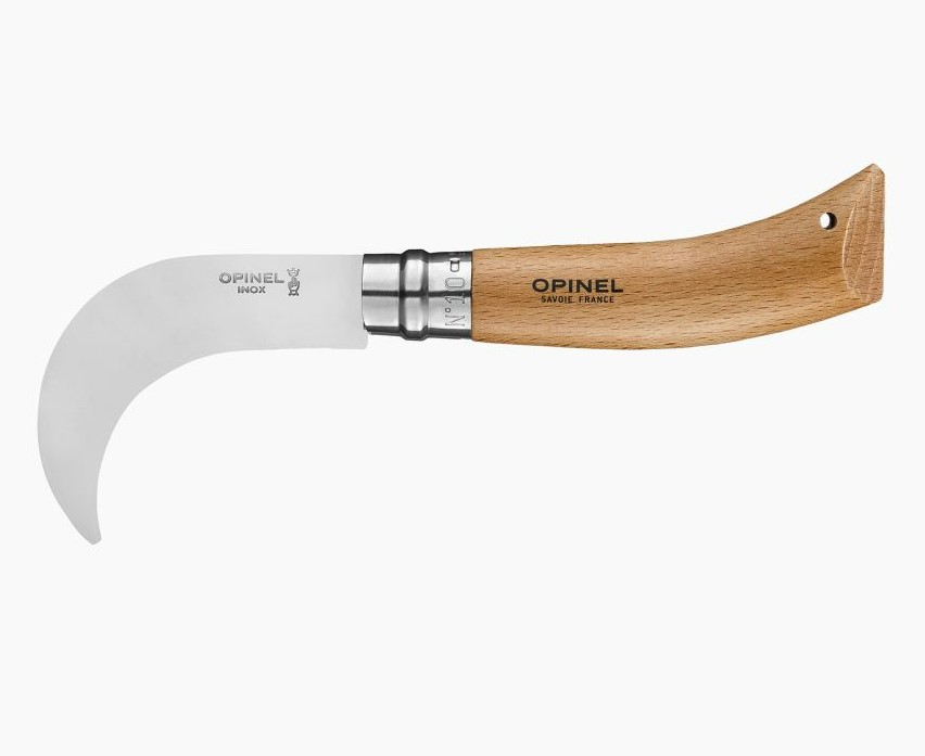Opinel No.10 Billhook Pruning Knife - Beechwood, 113110