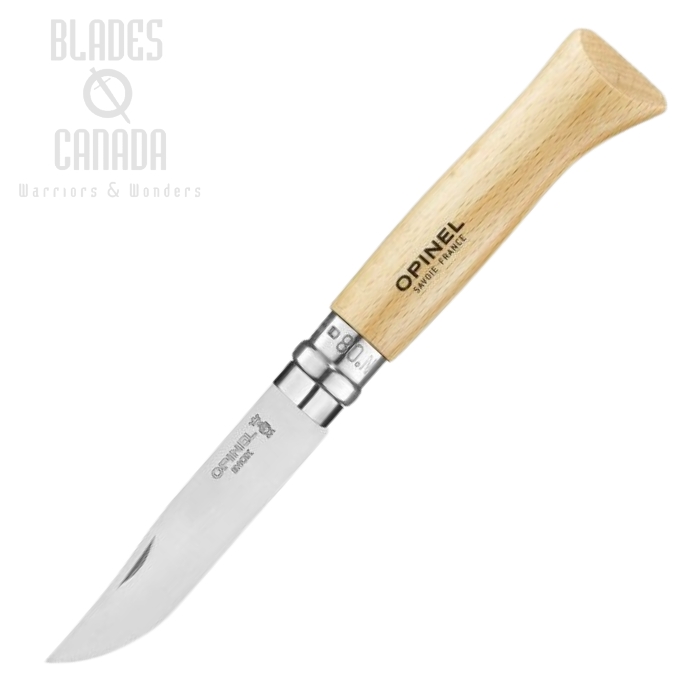 (image for) Opinel No.8 Stainless Steel - Beechwood, 123080