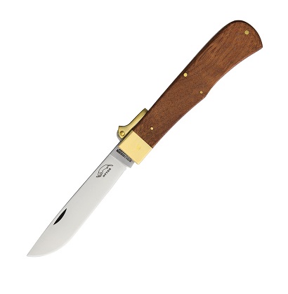 Otter-Messer Safety Folding Knife, Carbon Steel, Sapeli Wood, 05