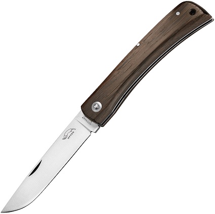 Otter-Messer Large Hippekniep Slipjoint Folding Knife, Carbon, Smoked Oak, 143