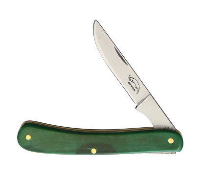Otter-Messer Little Doctor Slipjoint Folding Knife, Stainless, Green Bone, 175KNGR - Click Image to Close