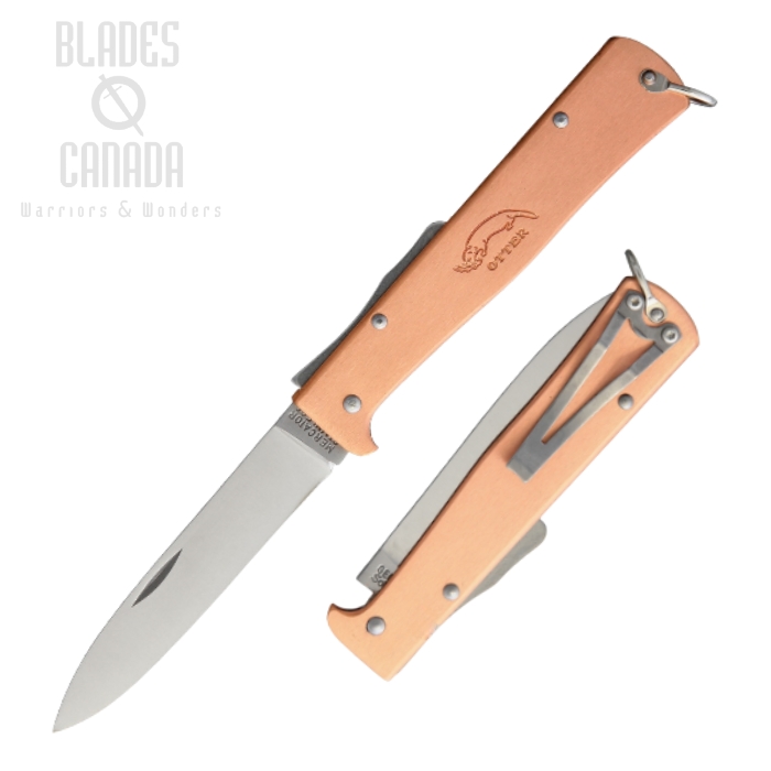 (image for) Otter-Messer Mercator Folding Knife, Carbon, Copper Handle, 10636RG