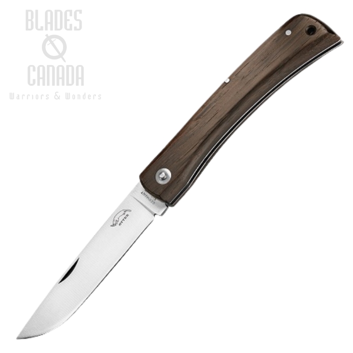 Otter-Messer Large Hippekniep Slipjoint Folding Knife, Carbon, Smoked Oak, 143