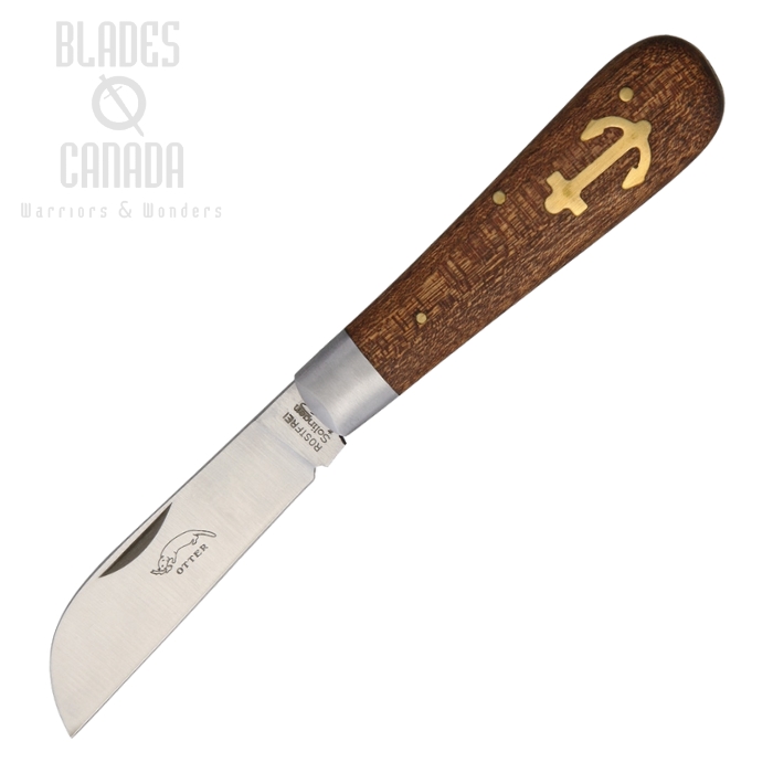 Otter-Messer Small Anchor Slipjoint Folding Knife, Stainless, Sapeli Wood, 174R
