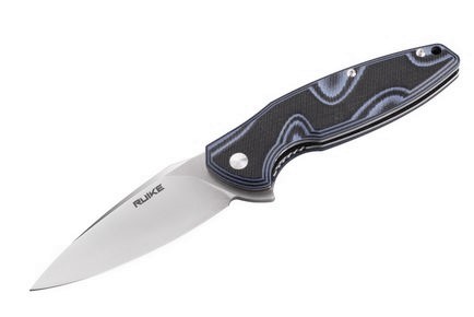 Ruike Fang Flipper Folding Knife, 14C28N Sandvik, G10 Light Blue, P105-K - Click Image to Close
