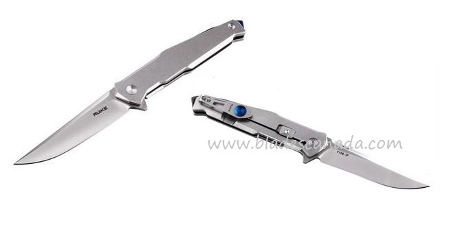 Ruike P108 Flipper Framelock Knife, 14C28N Sandvik SW, Stainless Handle
